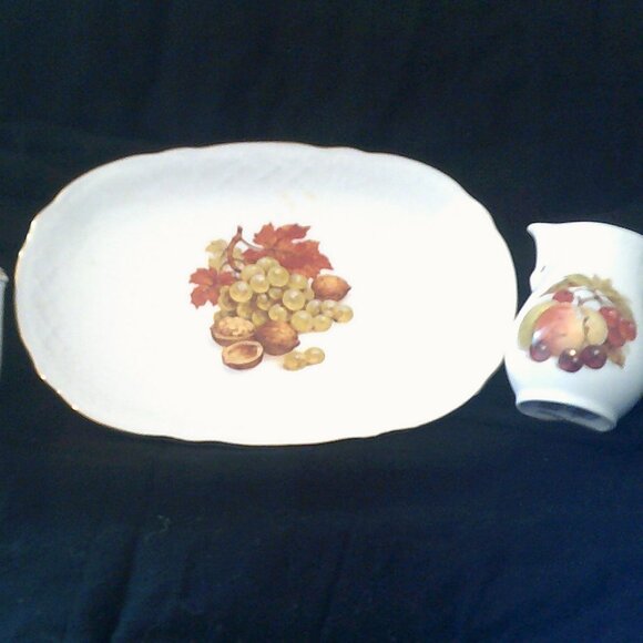 BAVARIA SCHUMANN Arzberg Germany HARVEST 4 Piece Set Gild Very Rare Excellent - Picture 3 of 5